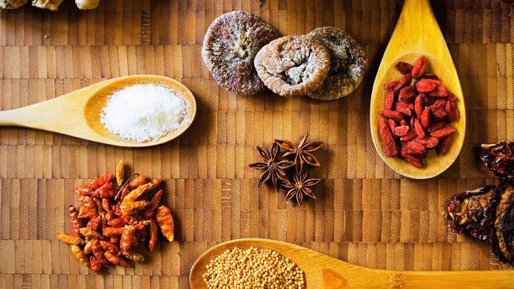 Different Spices Closeup